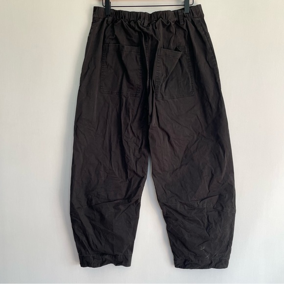 Ruti The Slouchy Soft Twill Pants Black Cotton Stretch Wide Leg Barrel Style 3 - Picture 6 of 12